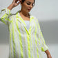 Fringe Neon Shirt Dress