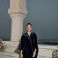 Gold Stitch Abaya Navy