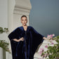 Gold Stitch Abaya Navy